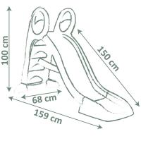 Skluzavka Life KS 150 cm s vlhčením modrá